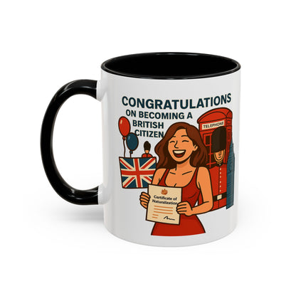 Celebratory British Citizenship Mug, Unique Gift for New Citizens, Fun Coffee Cup, Personal Achievement