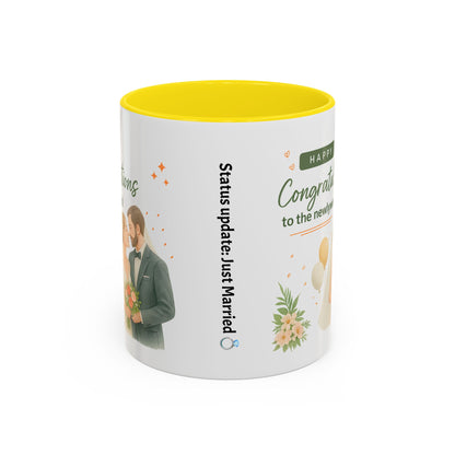 Personalized Wedding Congratulations Mug, Newlywed Gift, Custom Couples Cup, Bridal Shower Favor, Unique Wedding Keepsake