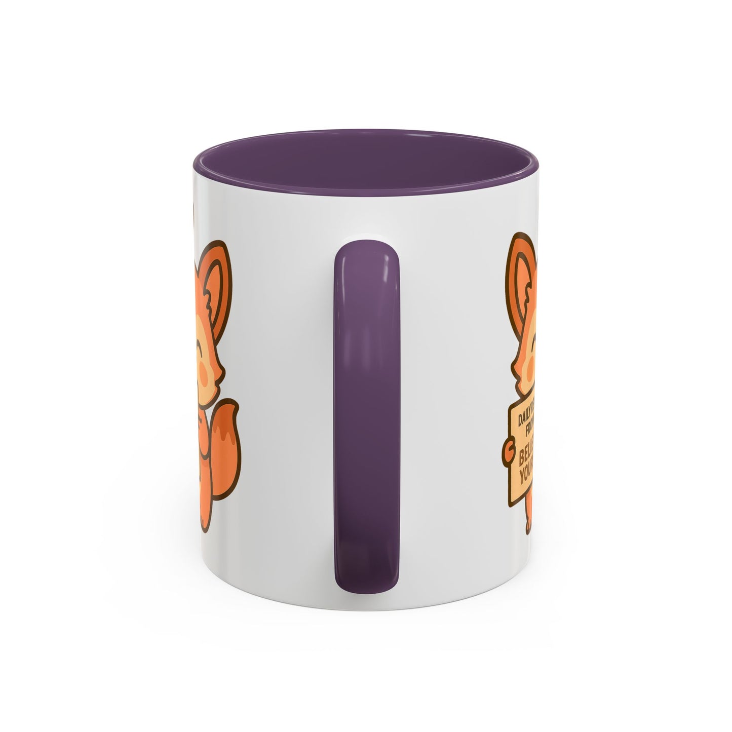 Motivational Accent Coffee Mug - 'Trust Your Intuition' & 'Believe In Yourself!'