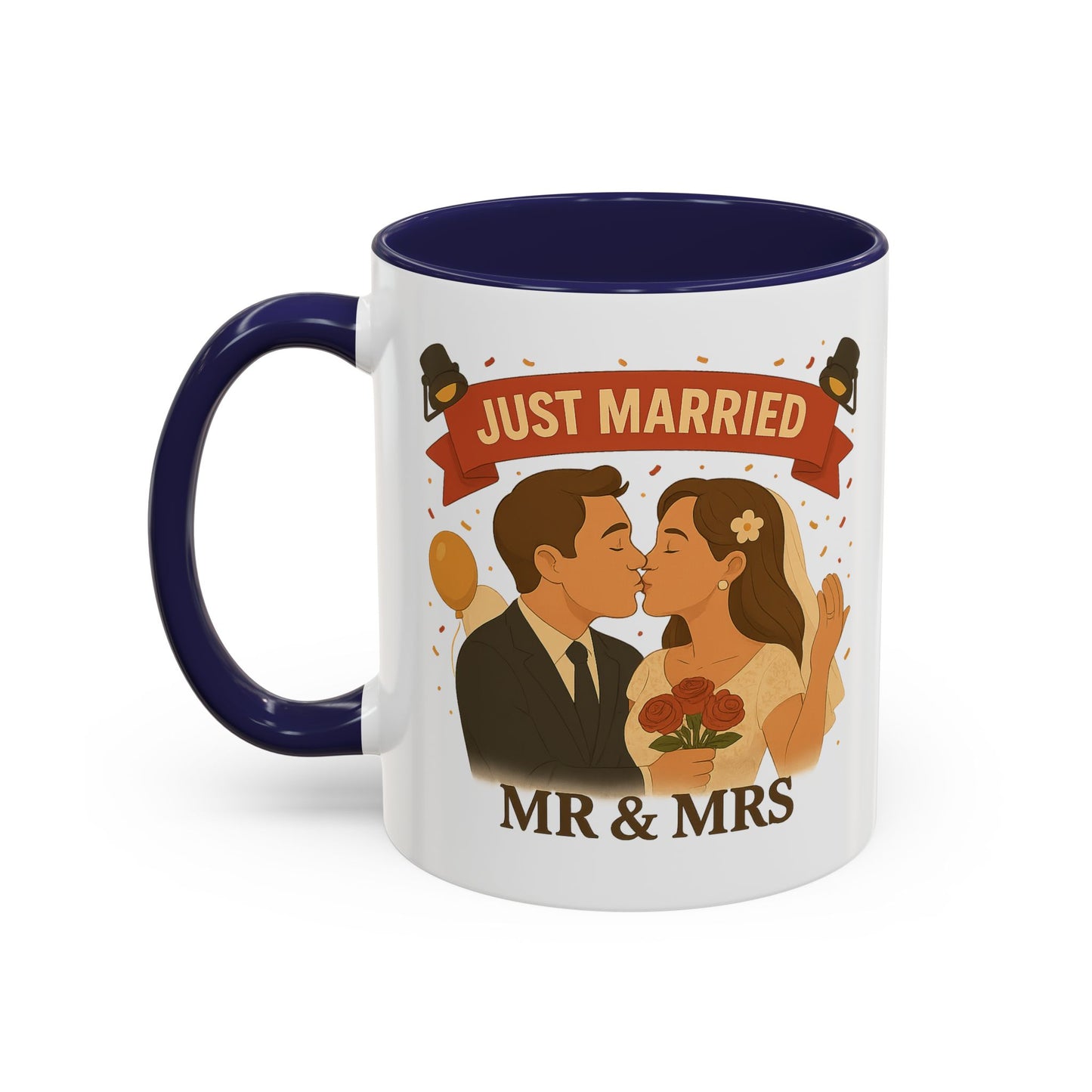 Just Married Coffee Mug | Wedding Gift | Newlywed Coffee Cup | Mr & Mrs Mug | Bride and Groom Drinkware