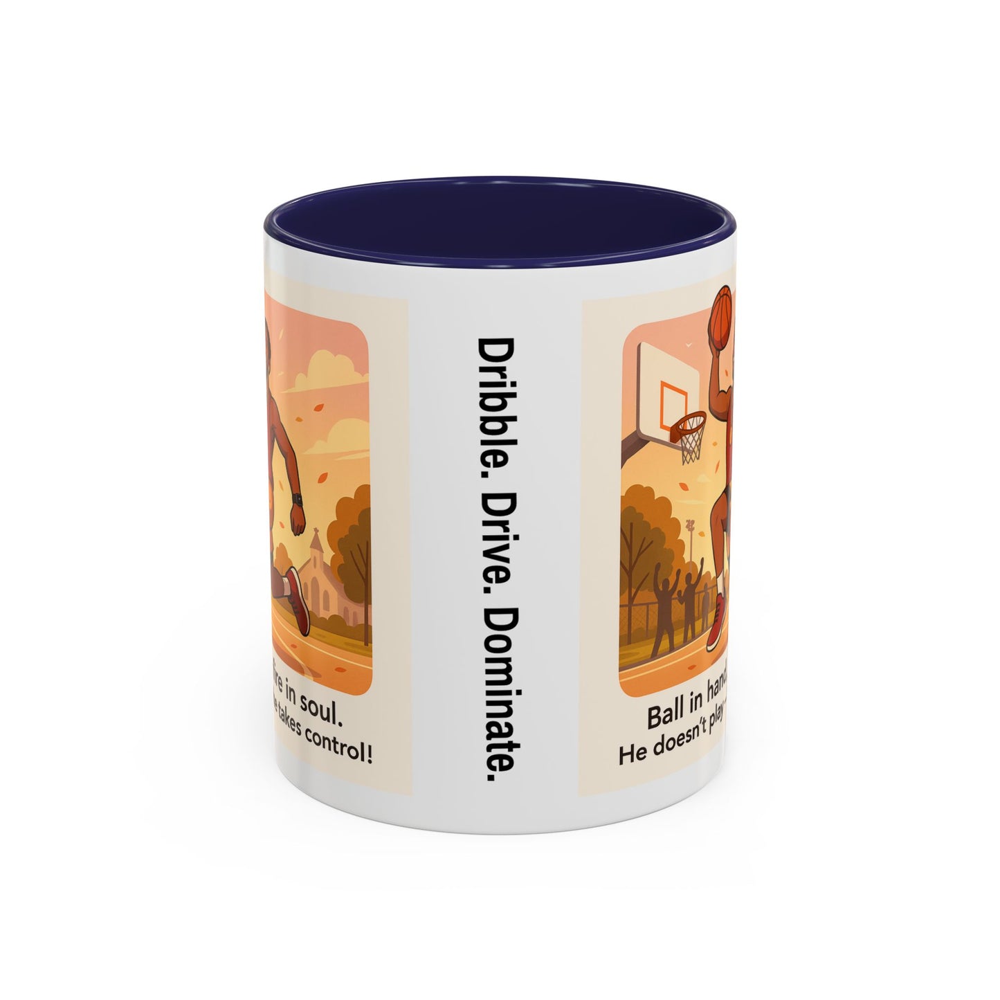 Dynamic Basketball Coffee Mug - Motivational Sports