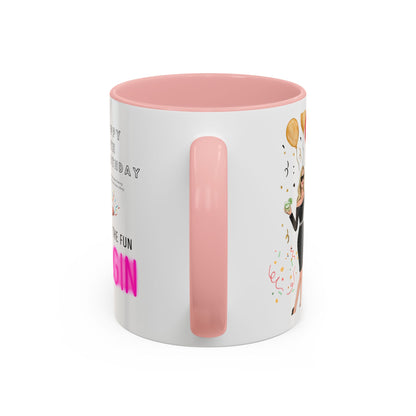 Happy 30th Birthday Accent Coffee Mug, Fun Gift for Her, Toast to Turning 30, Unique Drinkware for Parties