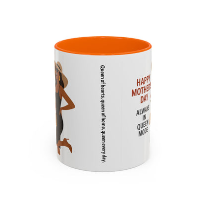Queen Mode Mother's Day Coffee Mug | Stylish Black Accent Design