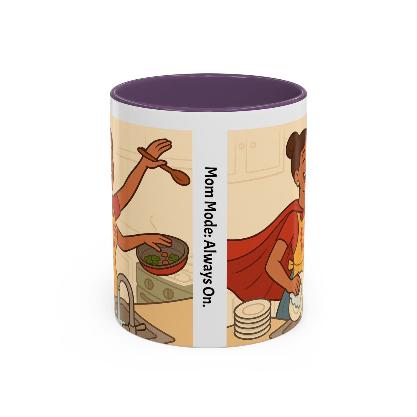 Super mom - Accent Coffee Mug (11, 15oz) - Mother's Day