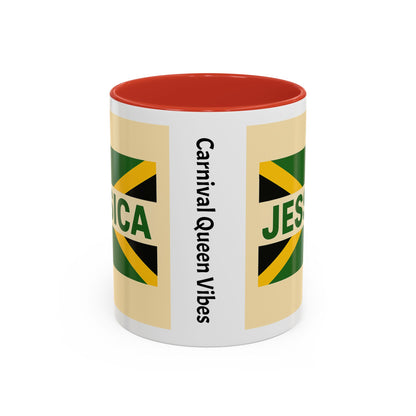 Jamaican Themed Coffee Mug - 'Jessica' with Carnival Queen Vibes