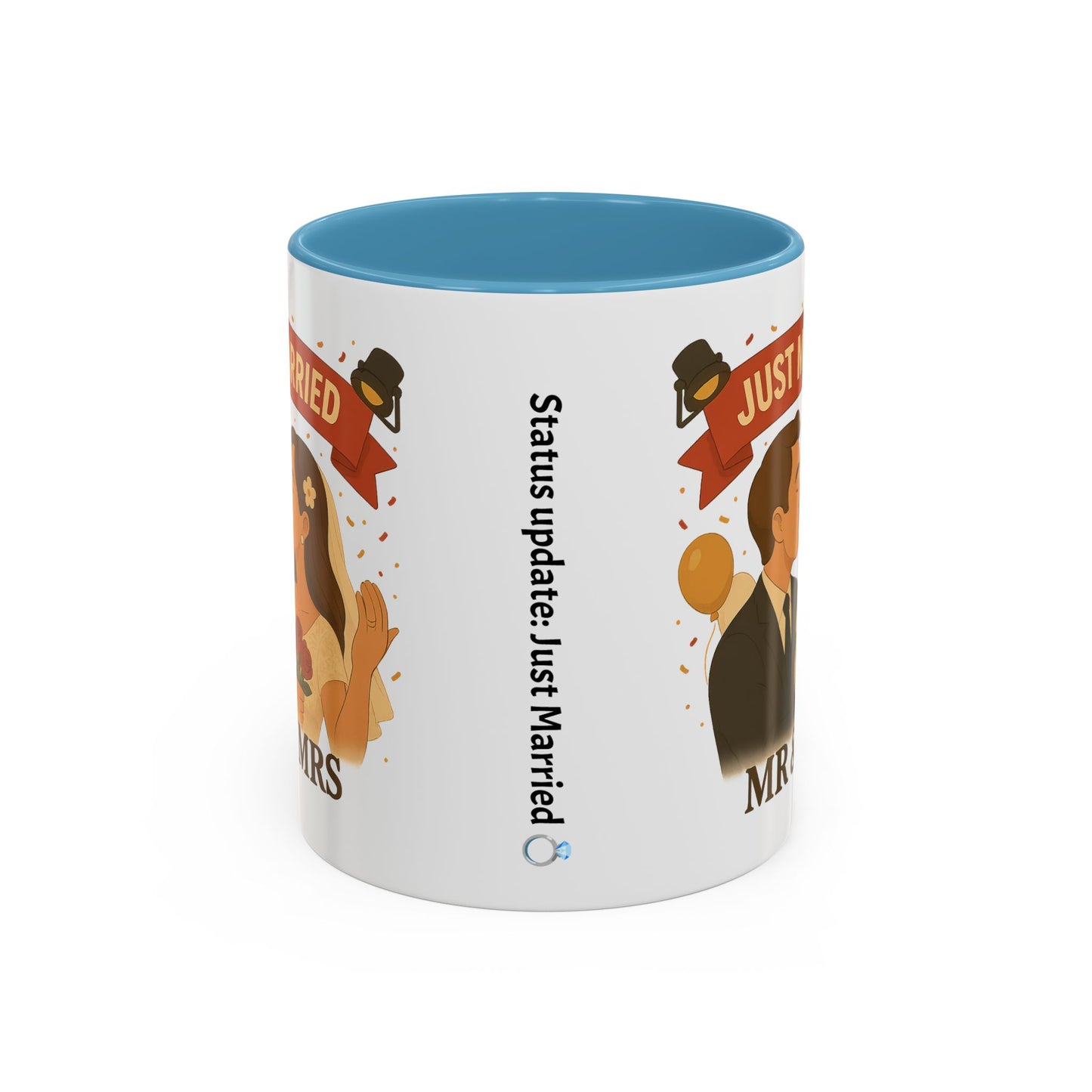 Just Married Coffee Mug | Wedding Gift | Newlywed Coffee Cup | Mr & Mrs Mug | Bride and Groom Drinkware
