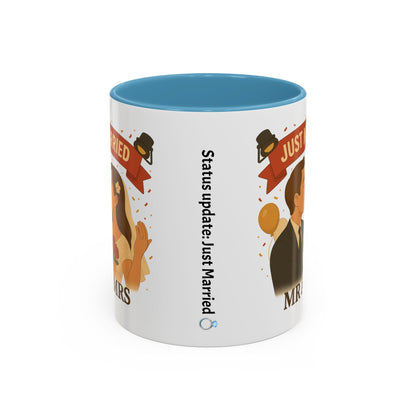 Just Married Coffee Mug | Wedding Gift | Newlywed Coffee Cup | Mr & Mrs Mug | Bride and Groom Drinkware