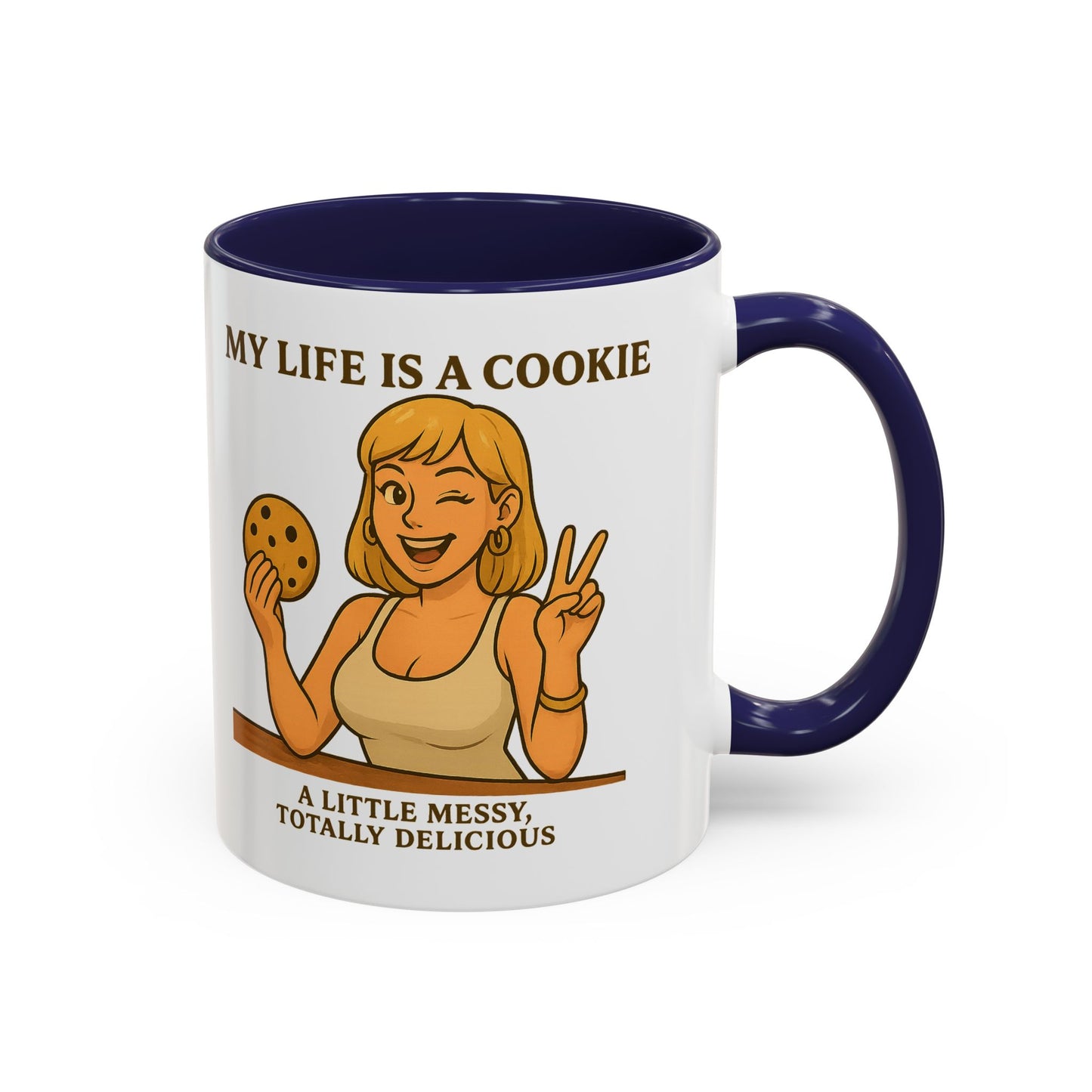 Funny Life is a Cookie Coffee Mug - Perfect for Treat Lovers