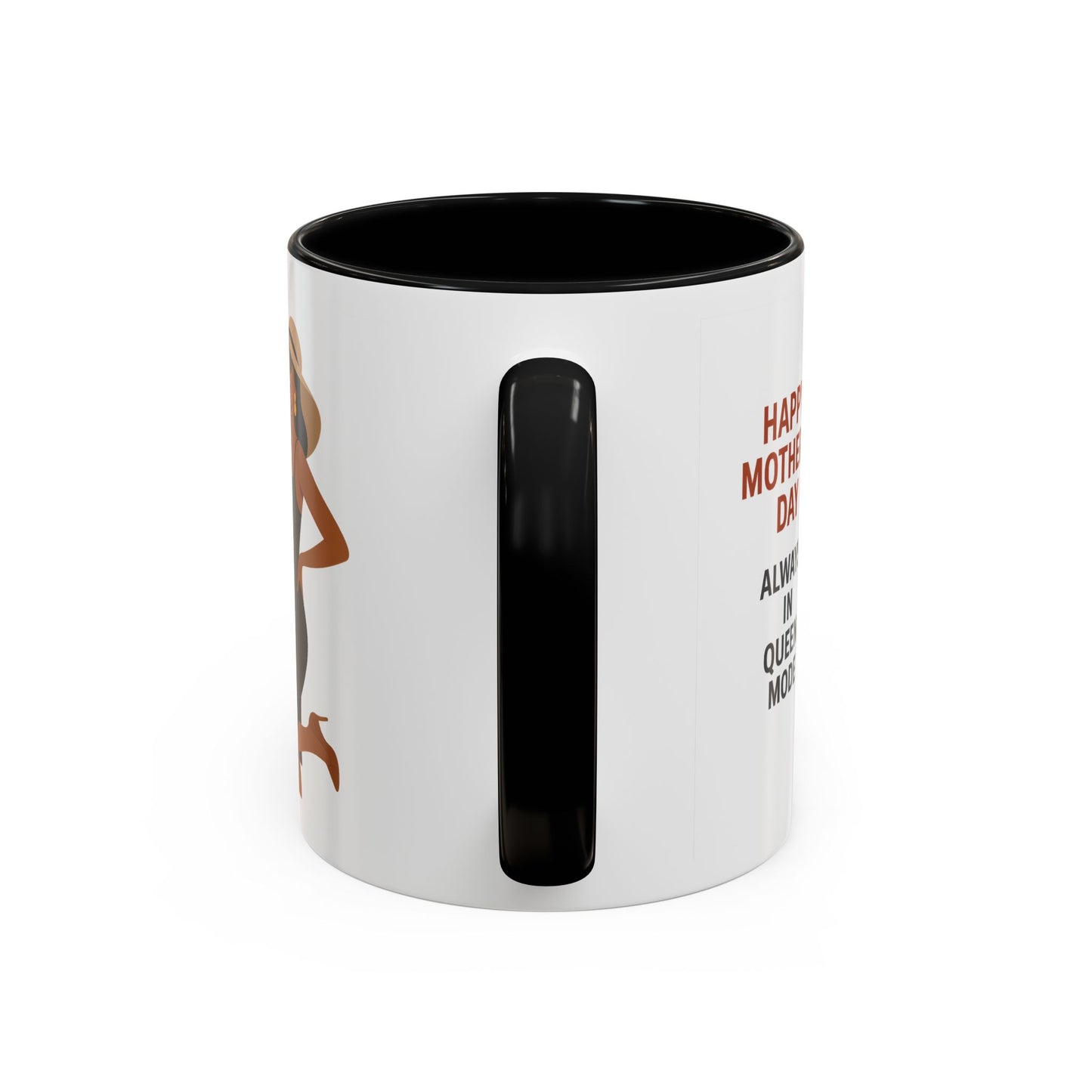 Queen Mode Mother's Day Coffee Mug | Stylish Black Accent Design