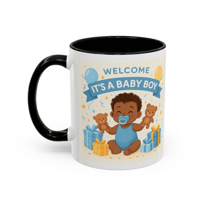 Baby Boy Announcement Coffee Mug, Newborn, Welcome Baby Boy Gift