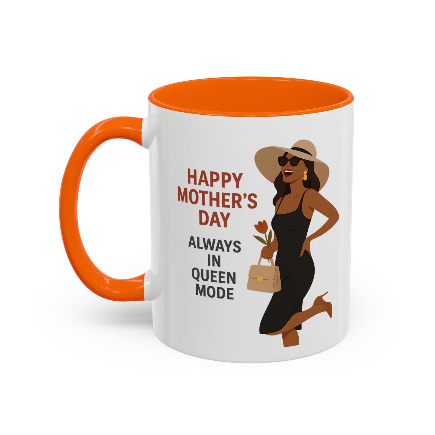 Queen Mode Mother's Day Coffee Mug | Stylish Black Accent Design