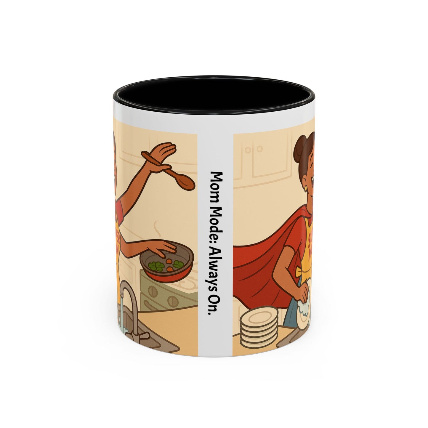 Super mom - Accent Coffee Mug (11, 15oz) - Mother's Day