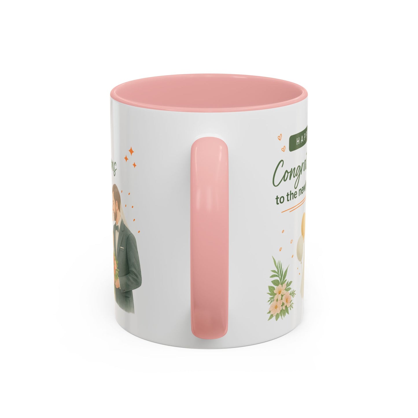Personalized Wedding Congratulations Mug, Newlywed Gift, Custom Couples Cup, Bridal Shower Favor, Unique Wedding Keepsake