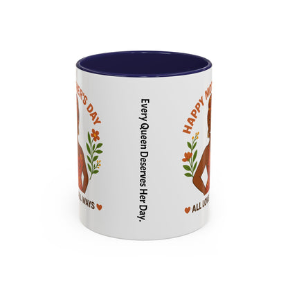 Happy Mother's Day Coffee Mug - Every Queen Deserves Her Day - Afro