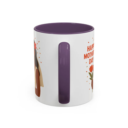 Elegant Mother's Day Accent Coffee Mug - Floral Gift, Tea Mug, Personalized Drinkware, Inspirational Cup, Birthday Present