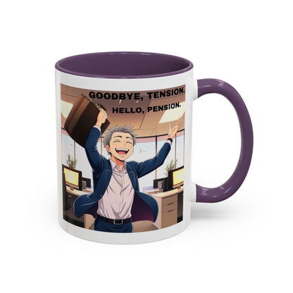 Retirement Celebration Coffee Mug - Goodbye Tension, Hello Pension!