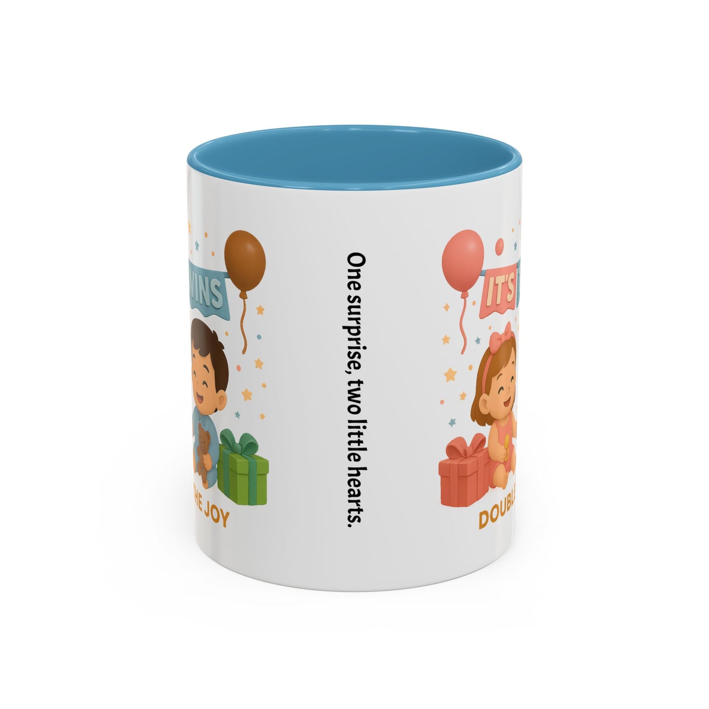 Funny Twin Celebration Coffee Mug - 'It's Twins, Double the Joy'