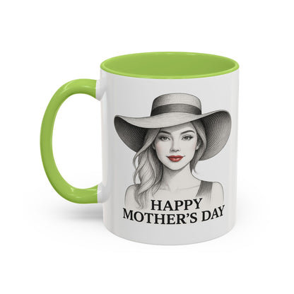 Happy Mother's Day Accent Coffee Mug - Stylish Gift for Moms