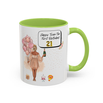 21st Birthday Celebration Coffee Mug, Funny Gift for Turning 21