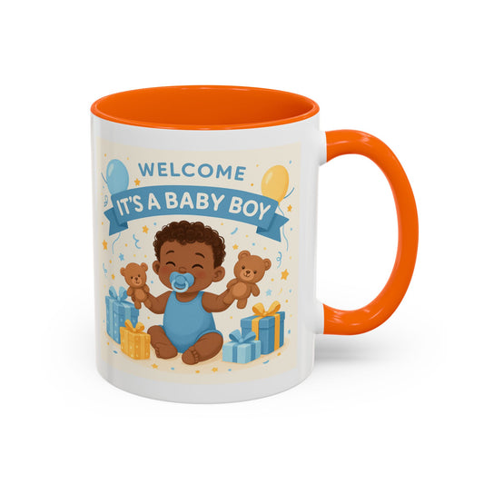 Welcome Baby Boy Coffee Mug - Born to Steal Hearts - Perfect Baby Shower Gift