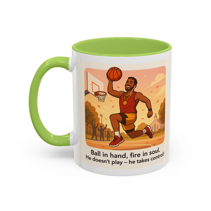 Dynamic Basketball Coffee Mug - Motivational Sports