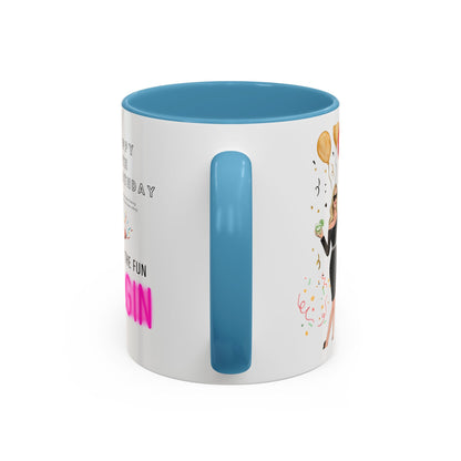 Happy 30th Birthday Accent Coffee Mug, Fun Gift for Her, Toast to Turning 30, Unique Drinkware for Parties