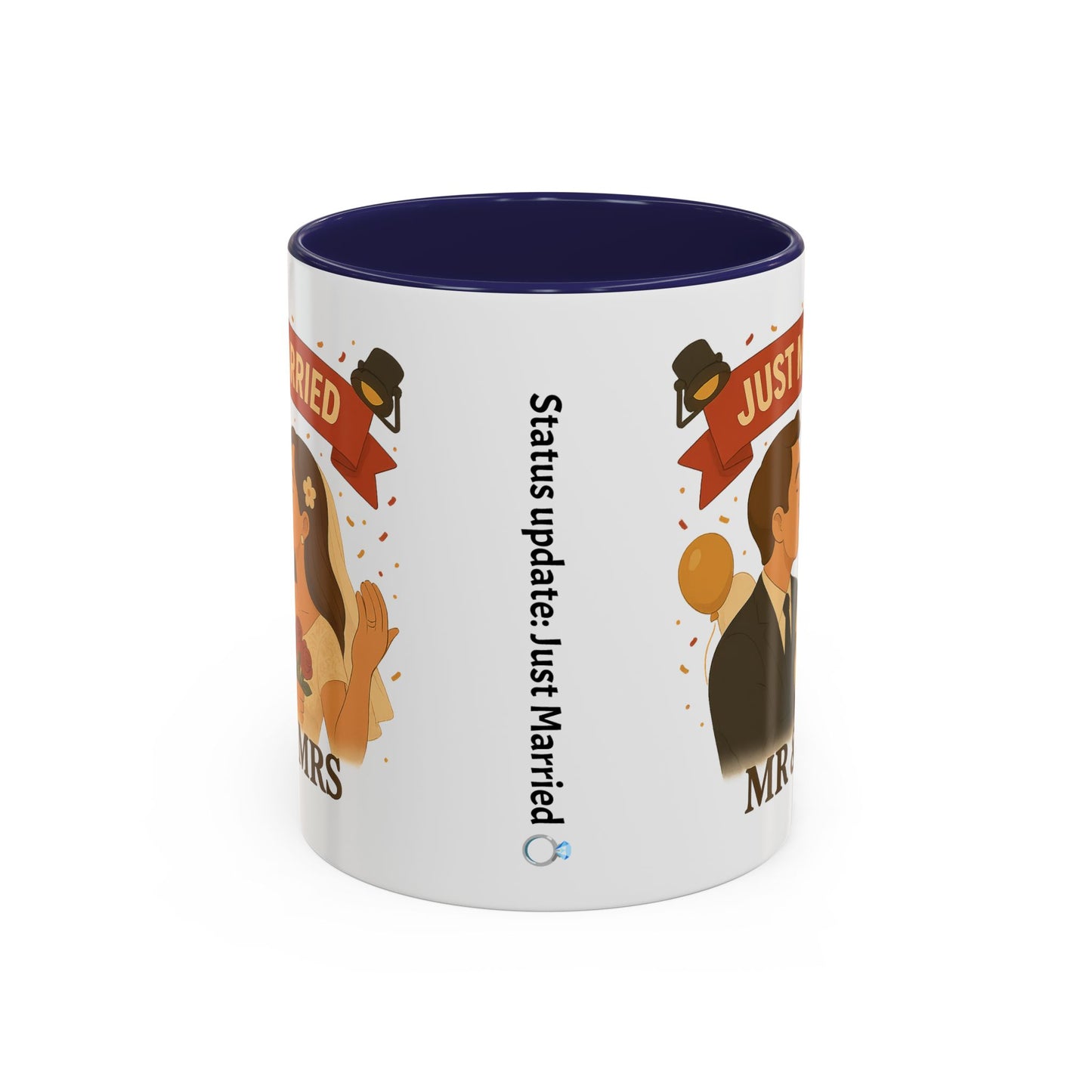 Just Married Coffee Mug | Wedding Gift | Newlywed Coffee Cup | Mr & Mrs Mug | Bride and Groom Drinkware