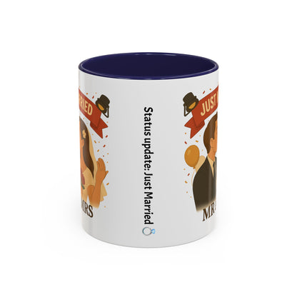 Just Married Coffee Mug | Wedding Gift | Newlywed Coffee Cup | Mr & Mrs Mug | Bride and Groom Drinkware