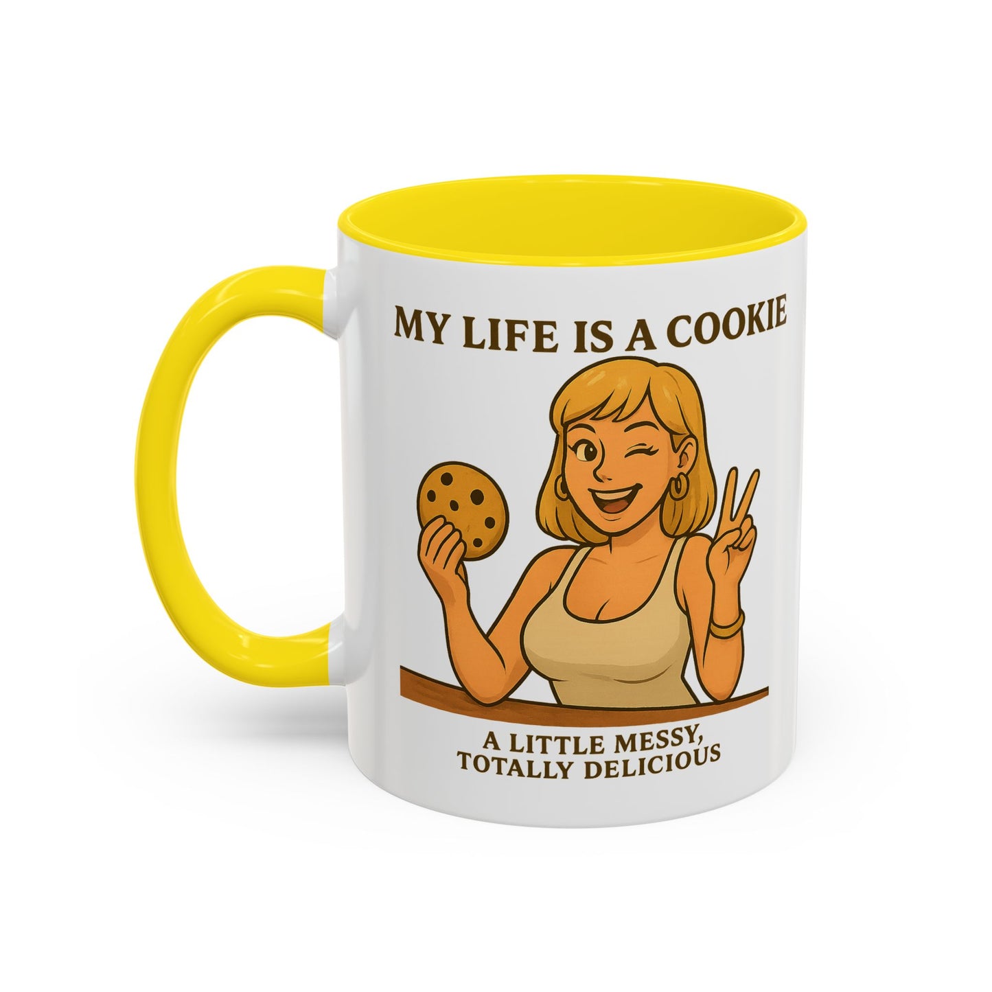 Funny Life is a Cookie Coffee Mug - Perfect for Treat Lovers