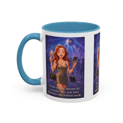 Chic Birthday Celebration Coffee Mug - Turn Birthdays into Fashion Week!