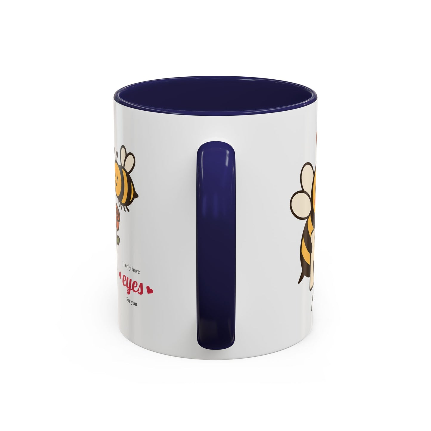Bee Mine Accent Coffee Mug - Buzzing with Love, Cute Gift for Valentine’s Day, Best Friend, Love, Bee Lovers, Cozy Mornings