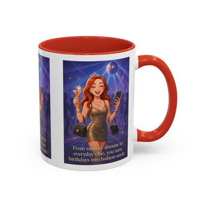 Chic Birthday Celebration Coffee Mug - Turn Birthdays into Fashion Week!