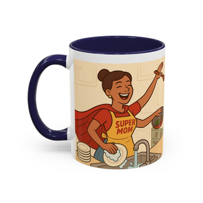 Super mom - Accent Coffee Mug (11, 15oz) - Mother's Day