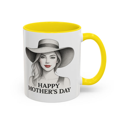 Happy Mother's Day Accent Coffee Mug - Stylish Gift for Moms