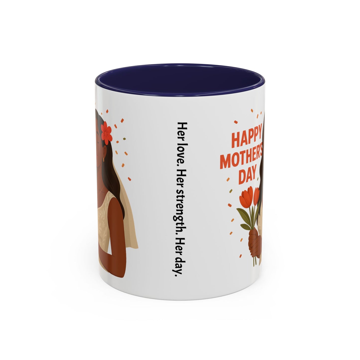 Elegant Mother's Day Accent Coffee Mug - Floral Gift, Tea Mug, Personalized Drinkware, Inspirational Cup, Birthday Present