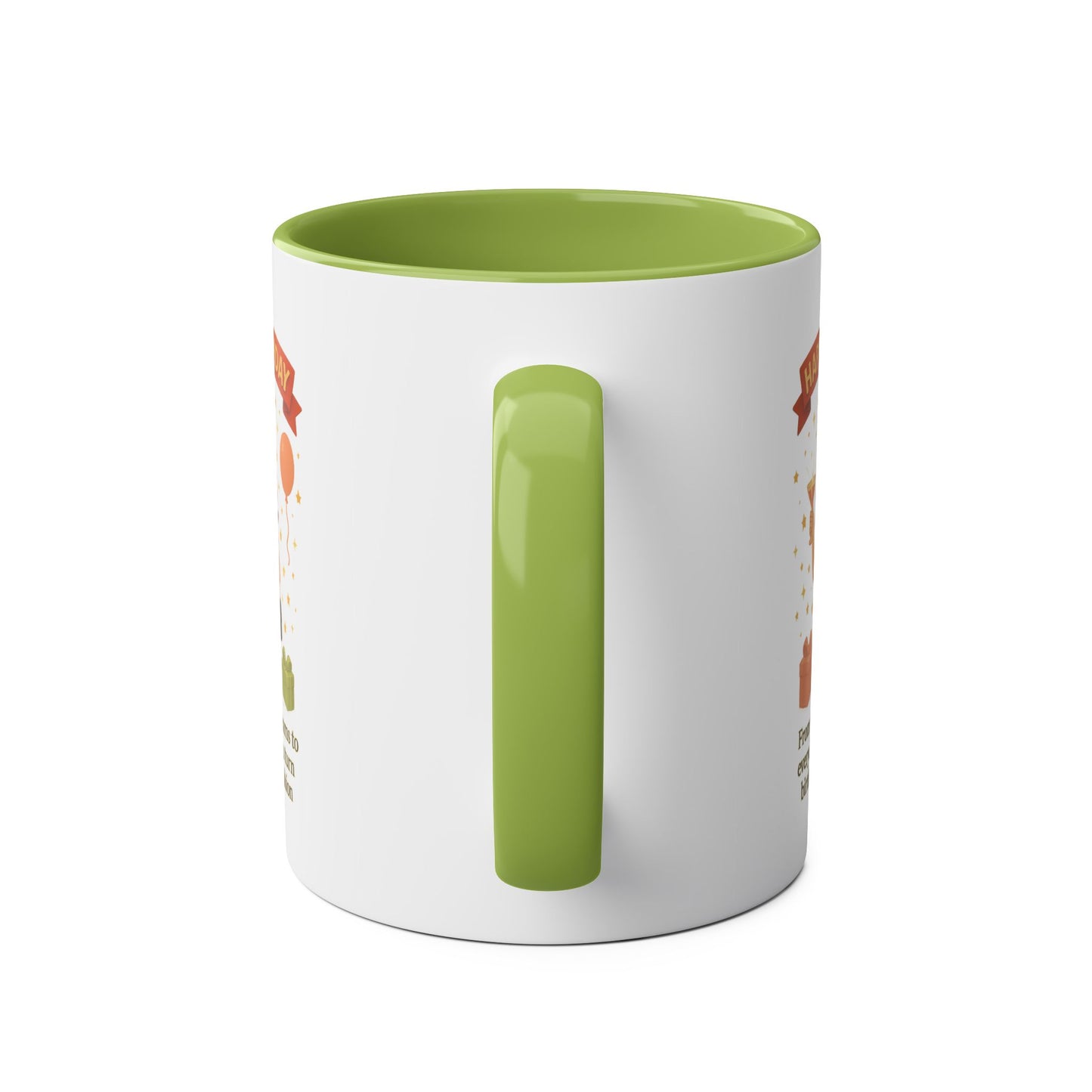 Happy Birthday Two-Tone Coffee Mug - Stylish Gift for Fashion Lovers