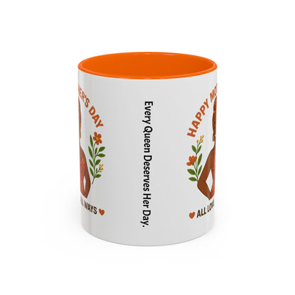 Happy Mother's Day Coffee Mug - Every Queen Deserves Her Day - Afro