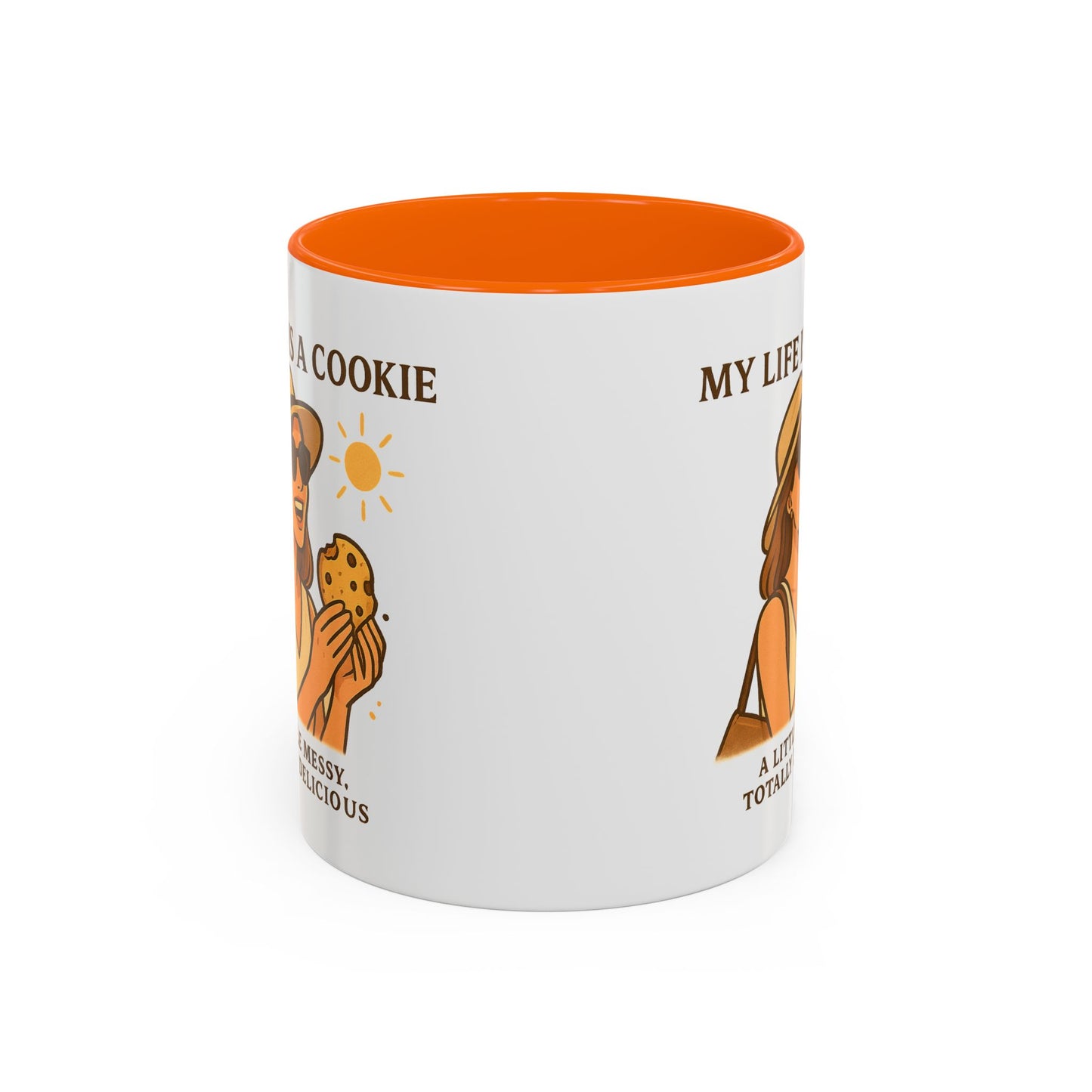 My Life Is a Cookie Accent Coffee Mug - 11oz & 15oz - Fun Gift for Cookie Lovers