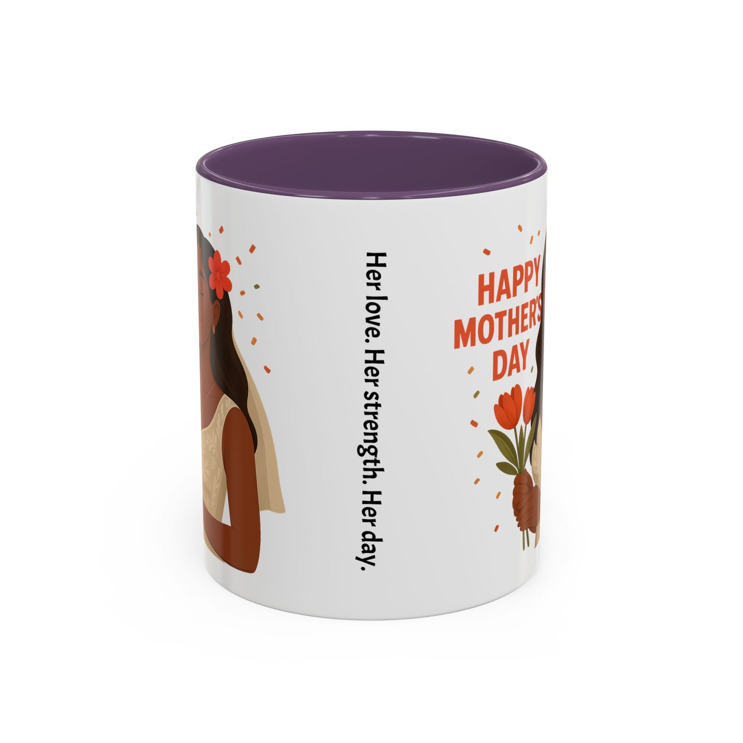 Elegant Mother's Day Accent Coffee Mug - Floral Gift, Tea Mug, Personalized Drinkware, Inspirational Cup, Birthday Present