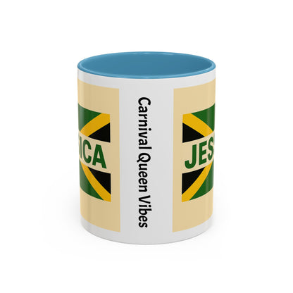 Jamaican Themed Coffee Mug - 'Jessica' with Carnival Queen Vibes