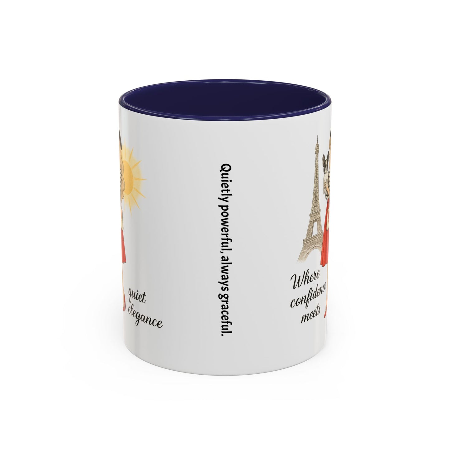 Elegant Confidence Coffee Mug - Inspiring Quote & Chic Design for Tea Lovers, Gifts for Her, Home Office Decor, Parisian Style