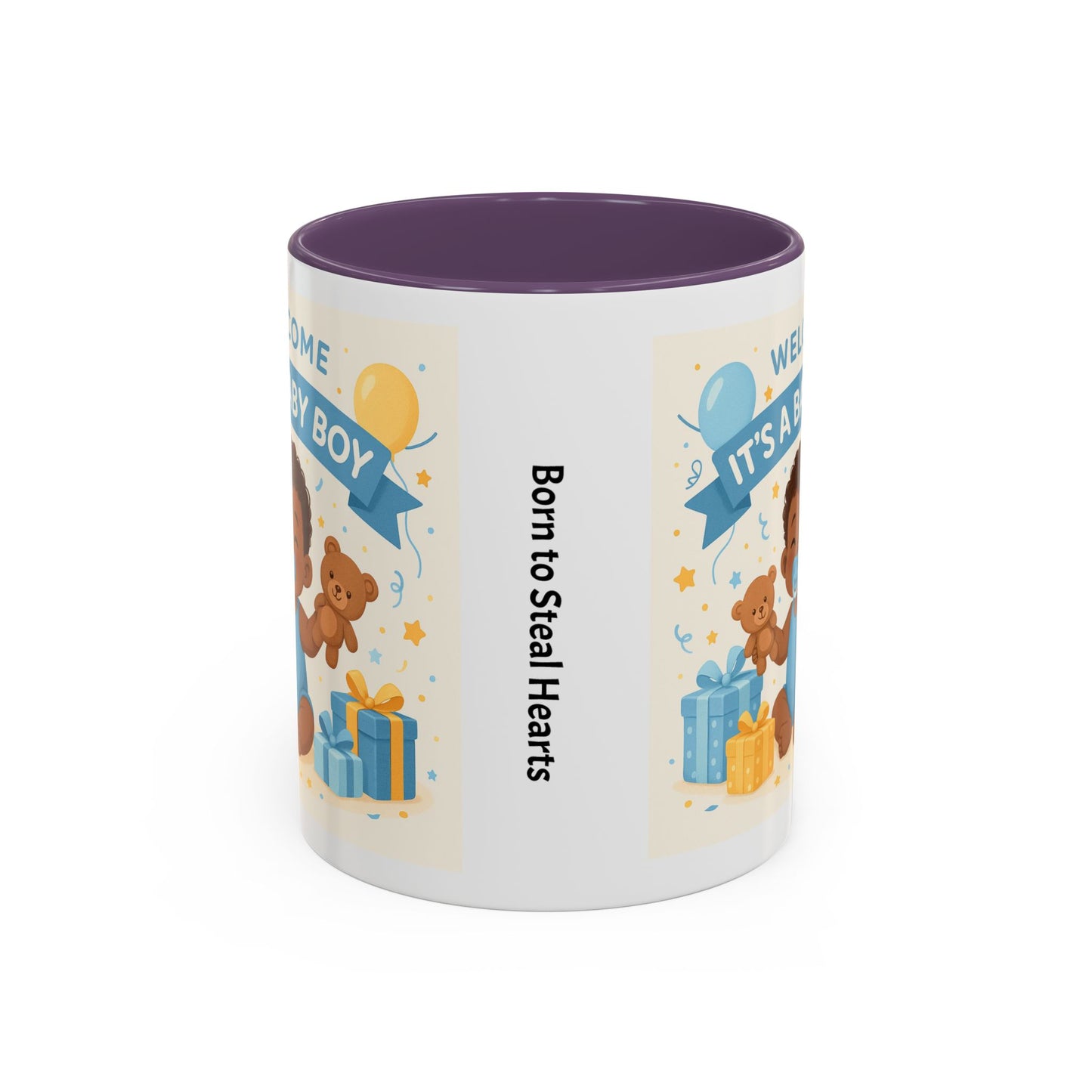 Welcome Baby Boy Coffee Mug - Born to Steal Hearts - Perfect Baby Shower Gift