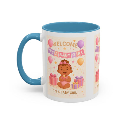 Personalized Baby Girl Welcome Mug - Cute Baby Design