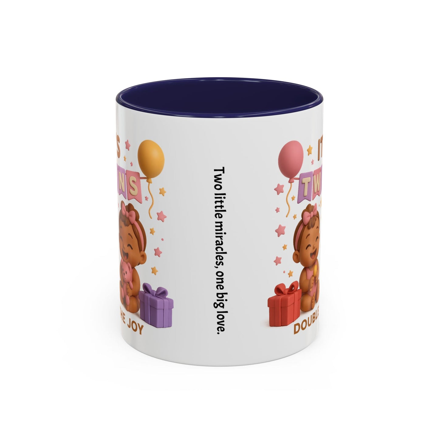 Twins Celebration Coffee Mug – Double the Joy, Gifts for New Parents, Baby Shower Favor, Sibling Gift, Cute Mug for Twins