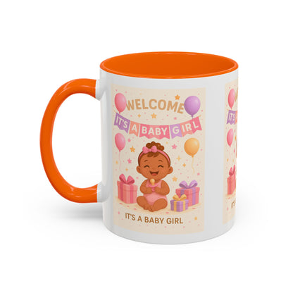 Personalized Baby Girl Welcome Mug - Cute Baby Design