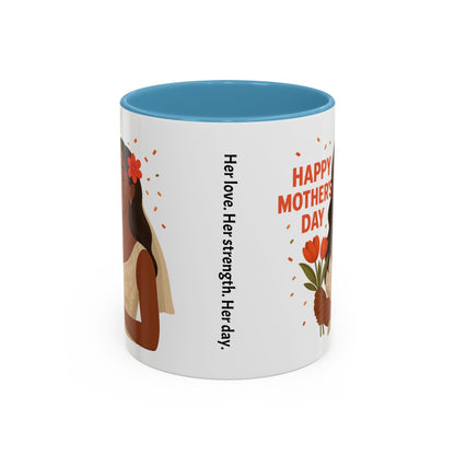 Elegant Mother's Day Accent Coffee Mug - Floral Gift, Tea Mug, Personalized Drinkware, Inspirational Cup, Birthday Present