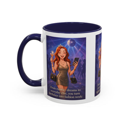 Chic Birthday Celebration Coffee Mug - Turn Birthdays into Fashion Week!