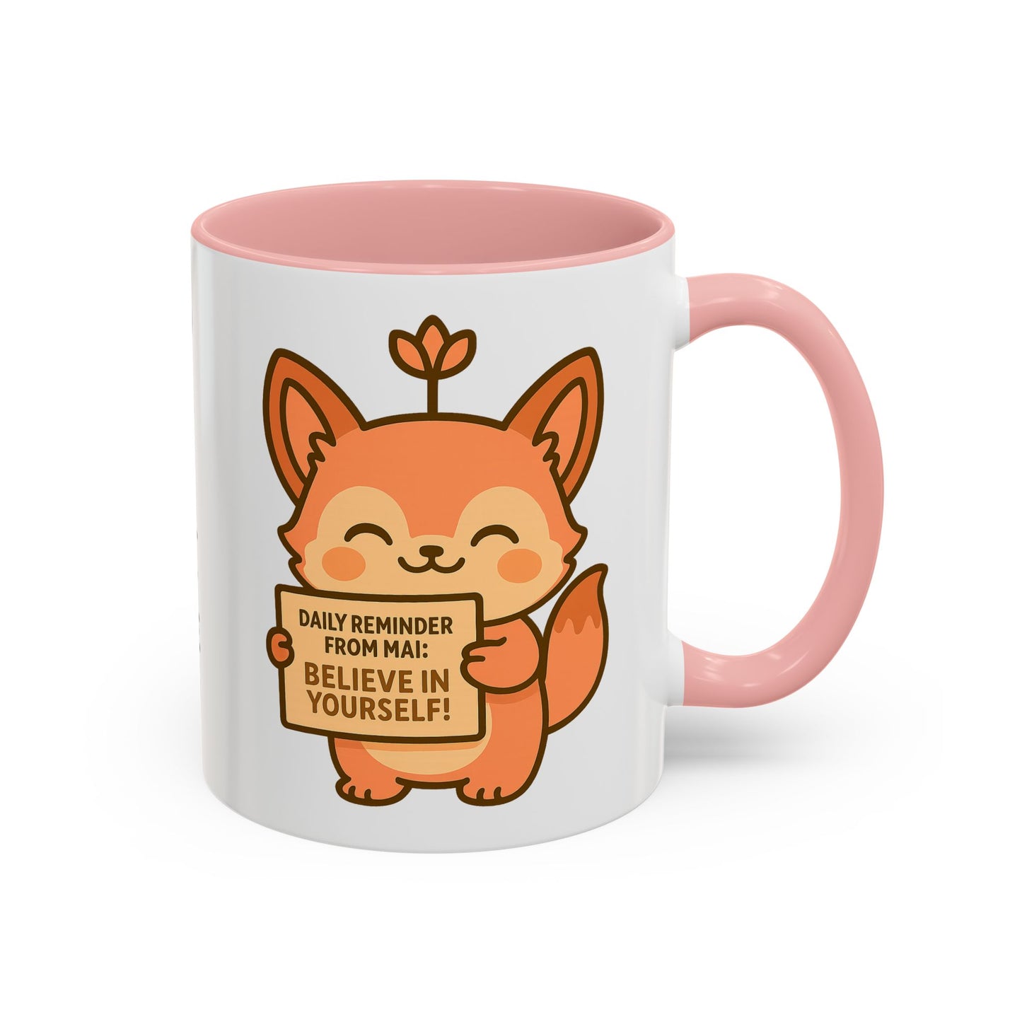 Motivational Accent Coffee Mug - 'Trust Your Intuition' & 'Believe In Yourself!'
