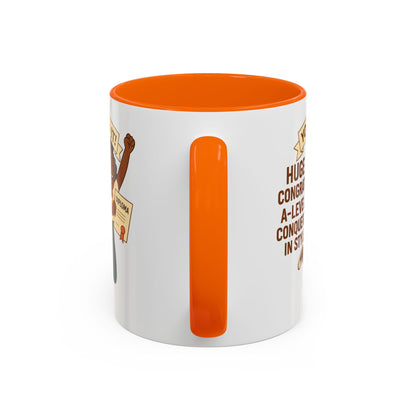 Celebratory Coffee Mug for Graduates, Graduation Gift, A-Level Congrats Mug, Stylish Coffee Cup for Students, Personalized Diploma Mug