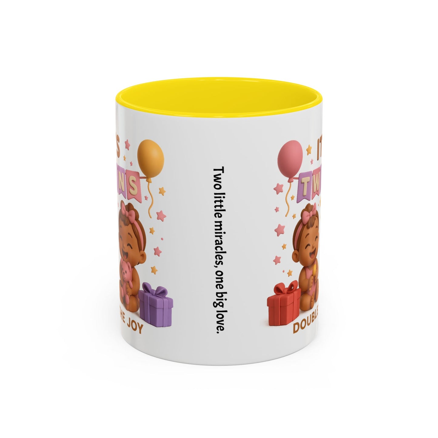 Twins Celebration Coffee Mug – Double the Joy, Gifts for New Parents, Baby Shower Favor, Sibling Gift, Cute Mug for Twins